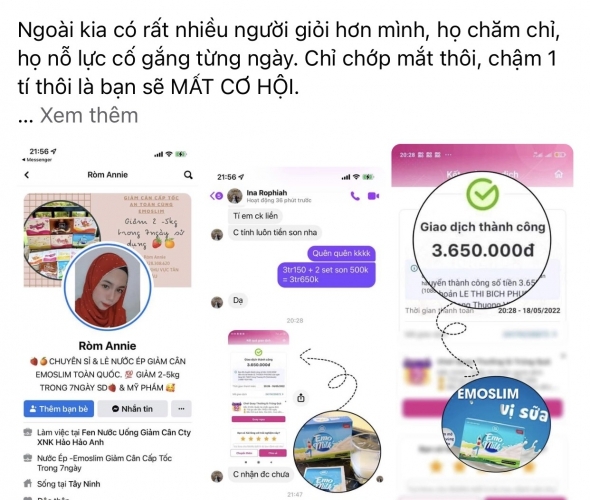 Đơn hàng sỉ Emoslim