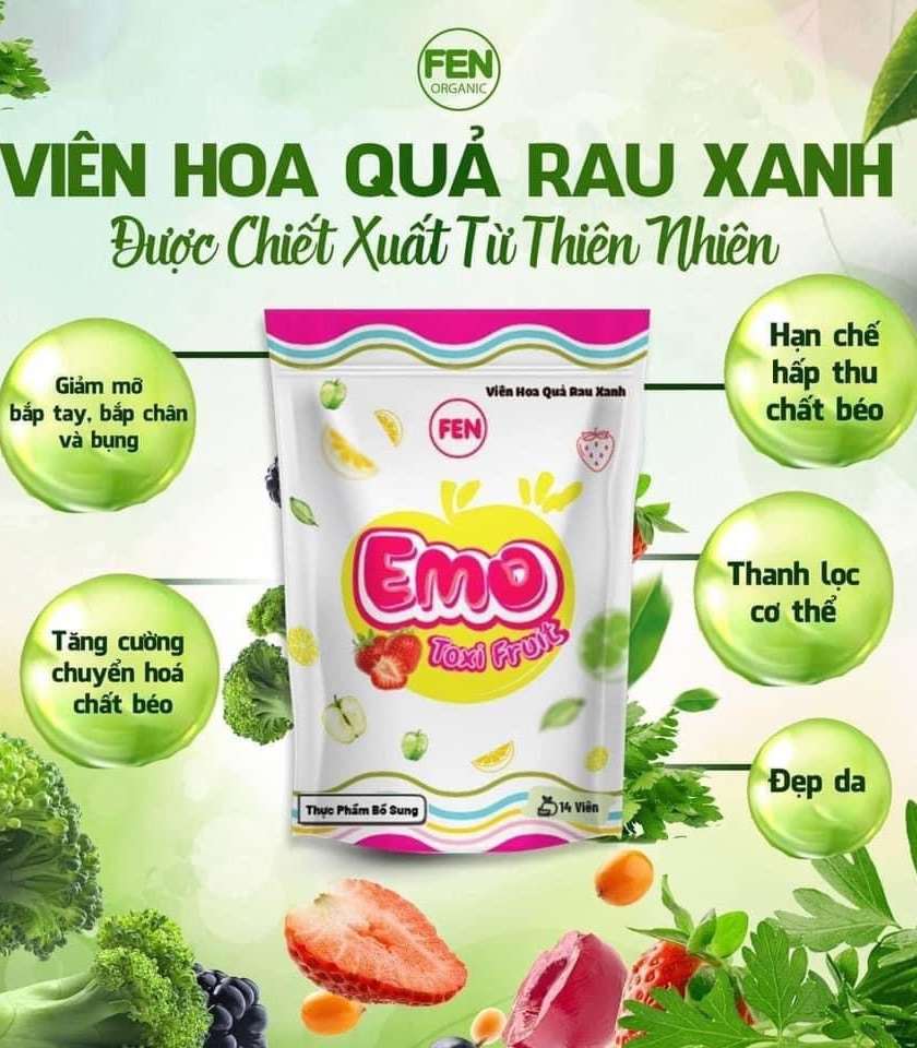 EMO TOXI FRUIT - VIÊN HOA QUẢ RAU XANH